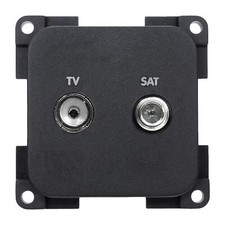 CBE GREY TV & SATELLITE SOCKET SUITABLE FOR CARAVAN MOTORHOME CAMPERVAN LEISURE