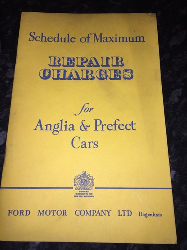 Ford anglia prefect schedule - ford,