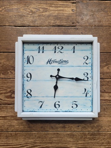 Hometime white square rustic - white,