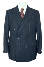 Vtg Aquascutum Mens Blue 42"