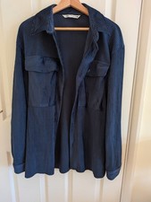 Zara men's navy corduroy shirt