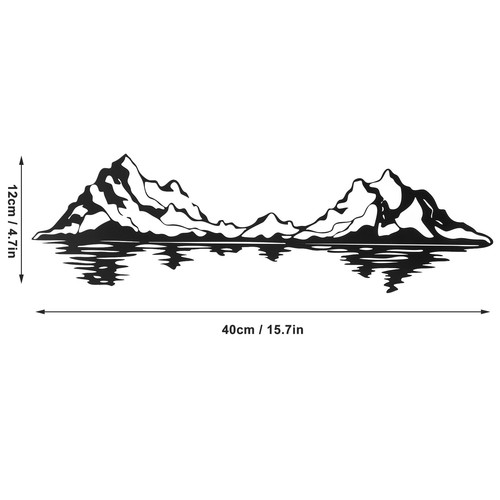 Metal mountain wall art iron - metal,