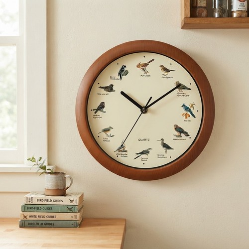 Singing bird wall - wall, clock