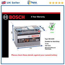 Agm car battery s5a08 bosch - car,