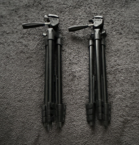 Black camera tripods with - black,