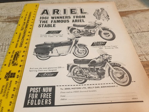 1961 ariel motorcycles - 1961,