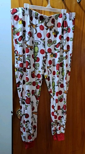 Seuss grinch pajama bottoms - seuss,