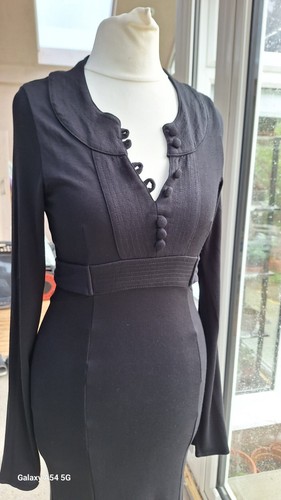 Amaranto long black dress size