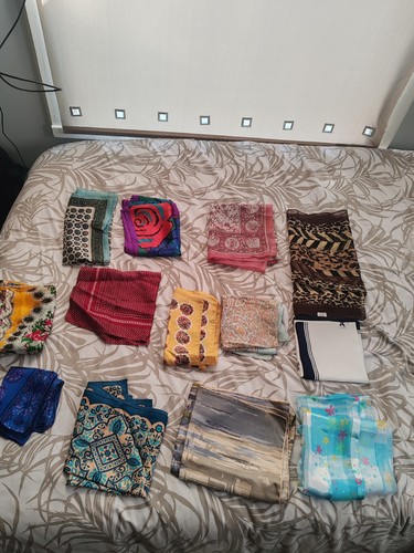 Vintage silk scarfs and nylon - vintage,