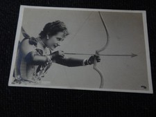 Social History Postcard Lady in Costume Fancy Dress Cupid Bow & Arrow  - 111057