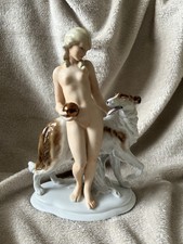 Vintage German porcelain figurine 26 cm high by Fasold and Stauch. 