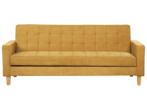 Fabric sofa bed - sofa, yellow