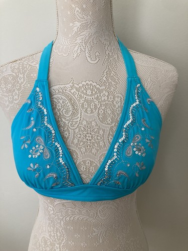 Aqua blue bikini - silver, &
