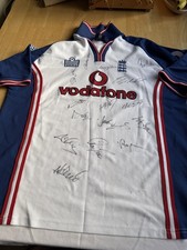 Signed England Cricket Shirt - 2000-02