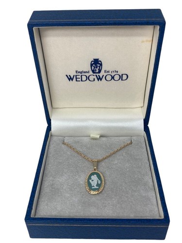 Wedgwood jasper gold necklace - wedgwood,
