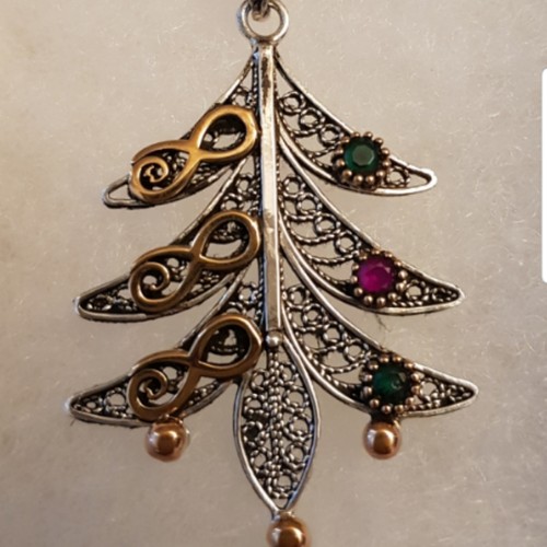 Ruby emerald necklace - emerald, |