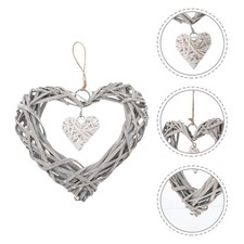 2pcs Double Heart Shape Wicker