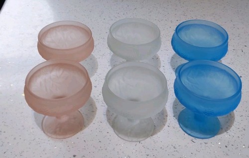 Vintage frosted coloured thick - coloured,