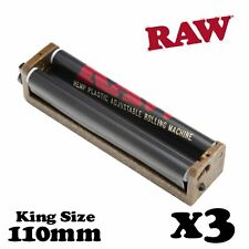 3 x RAW Hemp Plastic Adjustable Rolling Machine 110mm King Size 2-Way Roller