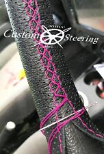 BLACK PERFORATED LEATHER STEERING WHEEL COVER FOR VAUXHALL VIVARO A 2001 - 2014