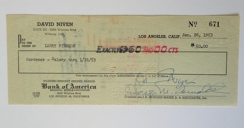 David niven signed - signed, check