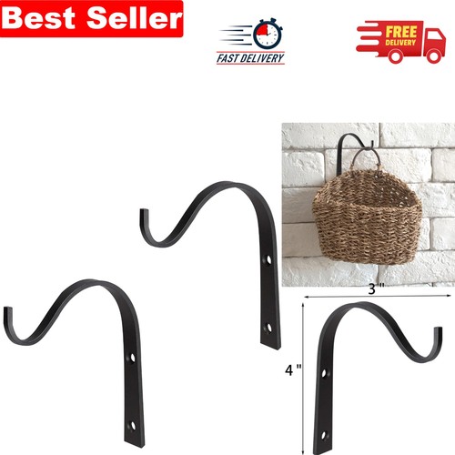 Black metal hanging brackets - metal,