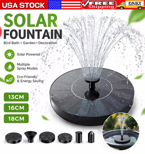 Solar power bird bath fountain - power,