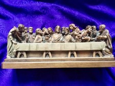 VINTAGE 50’s 60’s  ANRI CARVING THE LAST SUPPER RELIGION , HOLY , JESUS , EASTER