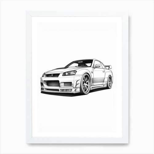 Nissan gtr line - nissan, art
