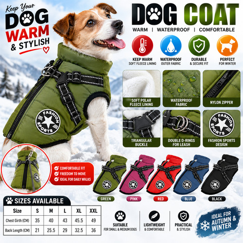 Dog coat waterproof winter - coat,
