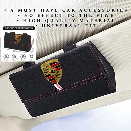 Black suede porsche sunglasses - black,