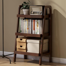 Solid Oak 3-Tier Ladder Shelf