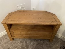Solid Oak Corner TV Stand