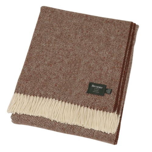 Donegal wool throw - brown, 100%