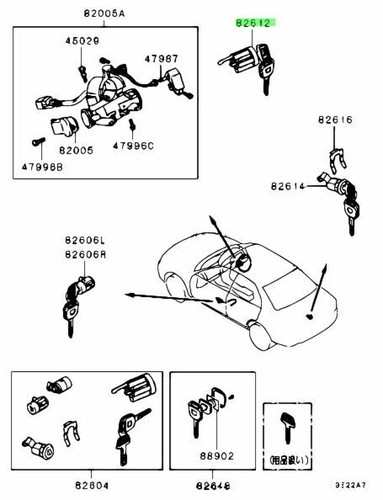 Cylinder steering lock for - cylinder,,