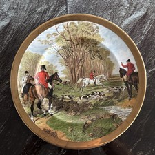 Vintage 1991 Royal Crownford England Equestrian English Fox Hunting Plate