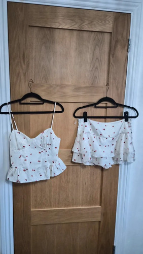 Zara white satin strawberry