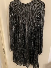 Hush Black Midi Dress Size 16