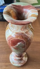 Vintage Red Onyx Marble Vase