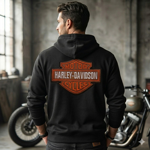 Harley biker embroidered sew - harley,