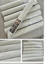 7x Rolls Kelly Hoppen Graham & Brown Geo Taupe/Khaki Designer Wallpaper 56ft²