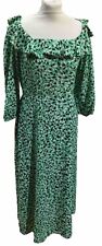 DOROTHY PERKINS Green Mix Print Dress U.K. 12 
