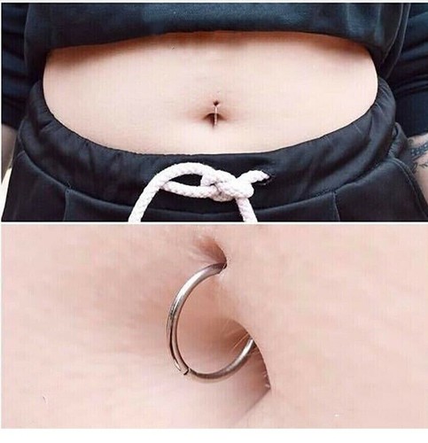 Small ring navel hoop - ring,