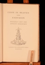 1927 Benjamin Disraeli William Aytoun Ixion Heaven Endymion Skit Burlesque