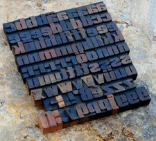 a-z alphabet letterpress
