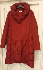 Damart Ladies Dark Red Padded 3/4 Length Coat -Size 14/16