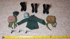 vintage action man mixed lot german kit including backpacks boots 3 pairs