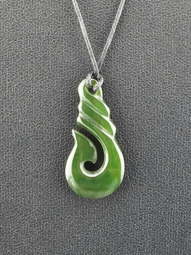 Green nephrite jade hei matau - green,