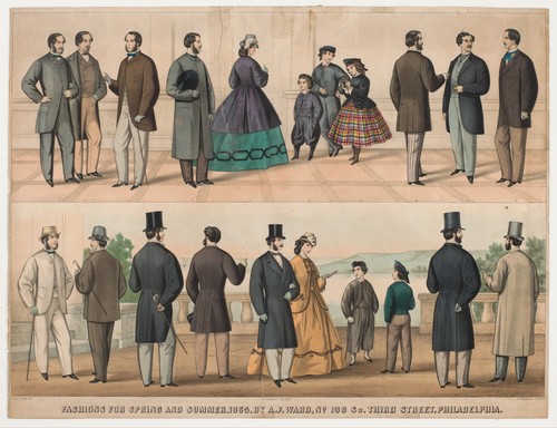 Fashion illustration 1865 - illustration,