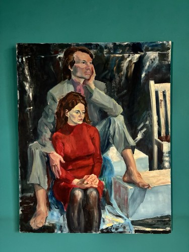 Vintage oil painting large - oil,